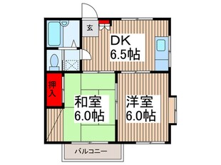 シティハイム１号館の物件間取画像